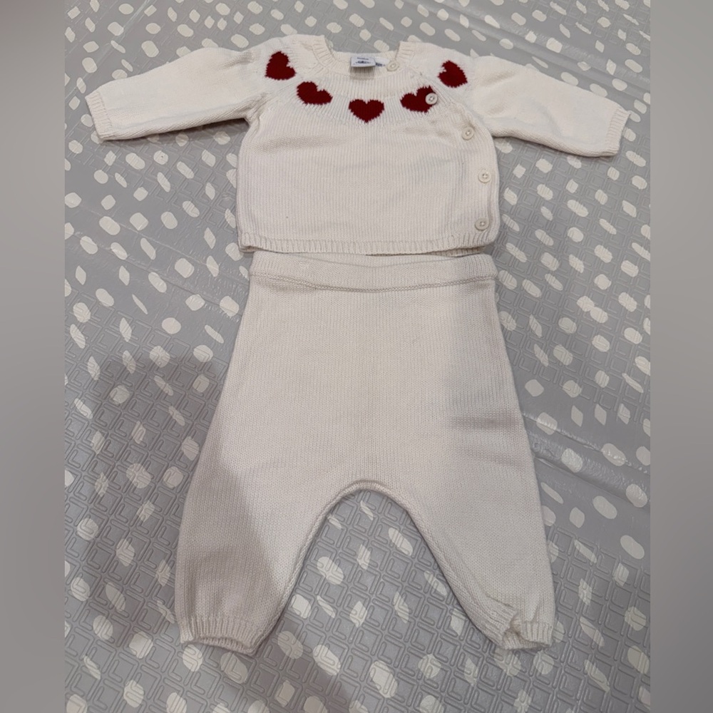 NWOT Petit Bateau Sweater Set, 0-3M